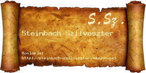 Steinbach Szilveszter névjegykártya