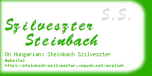 szilveszter steinbach business card